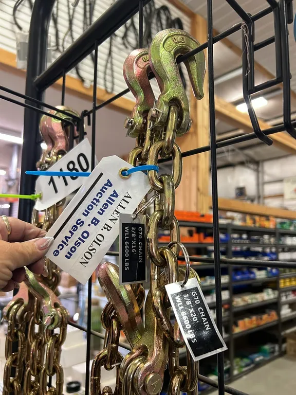 2 - NEW/UNUSED 3/8" GRADE 70 CHAINS