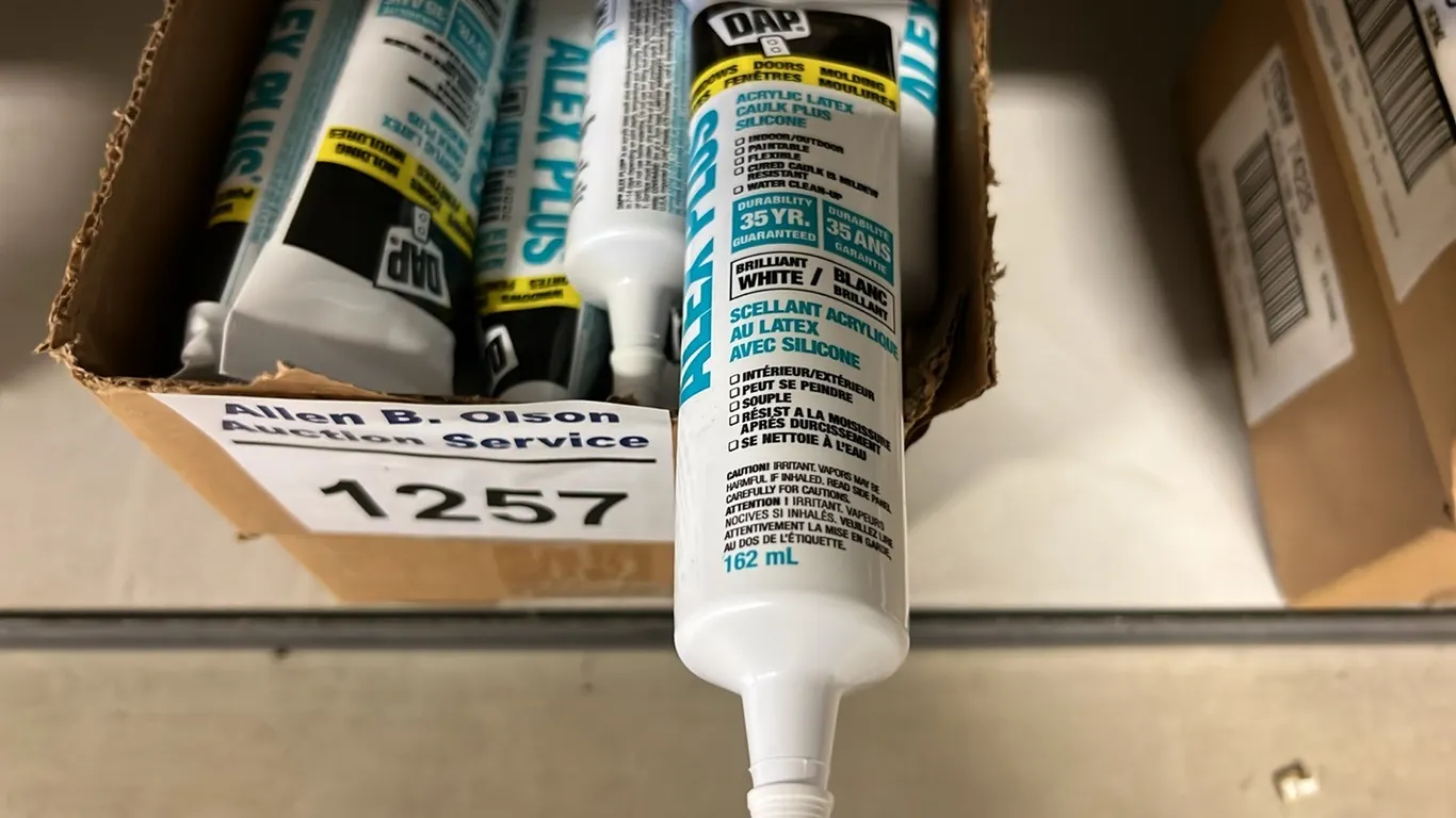 2 BOXES - NEW/UNUSED ALEX PLUS ACRYLIC LATEC CAULKING PLUS SILICONE FOR WINDOWS & DOOR MOLDINGS