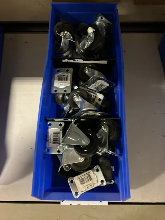 NEW/UNUSED TRAY OF FIXED & SWIVEL 2" CASTORS