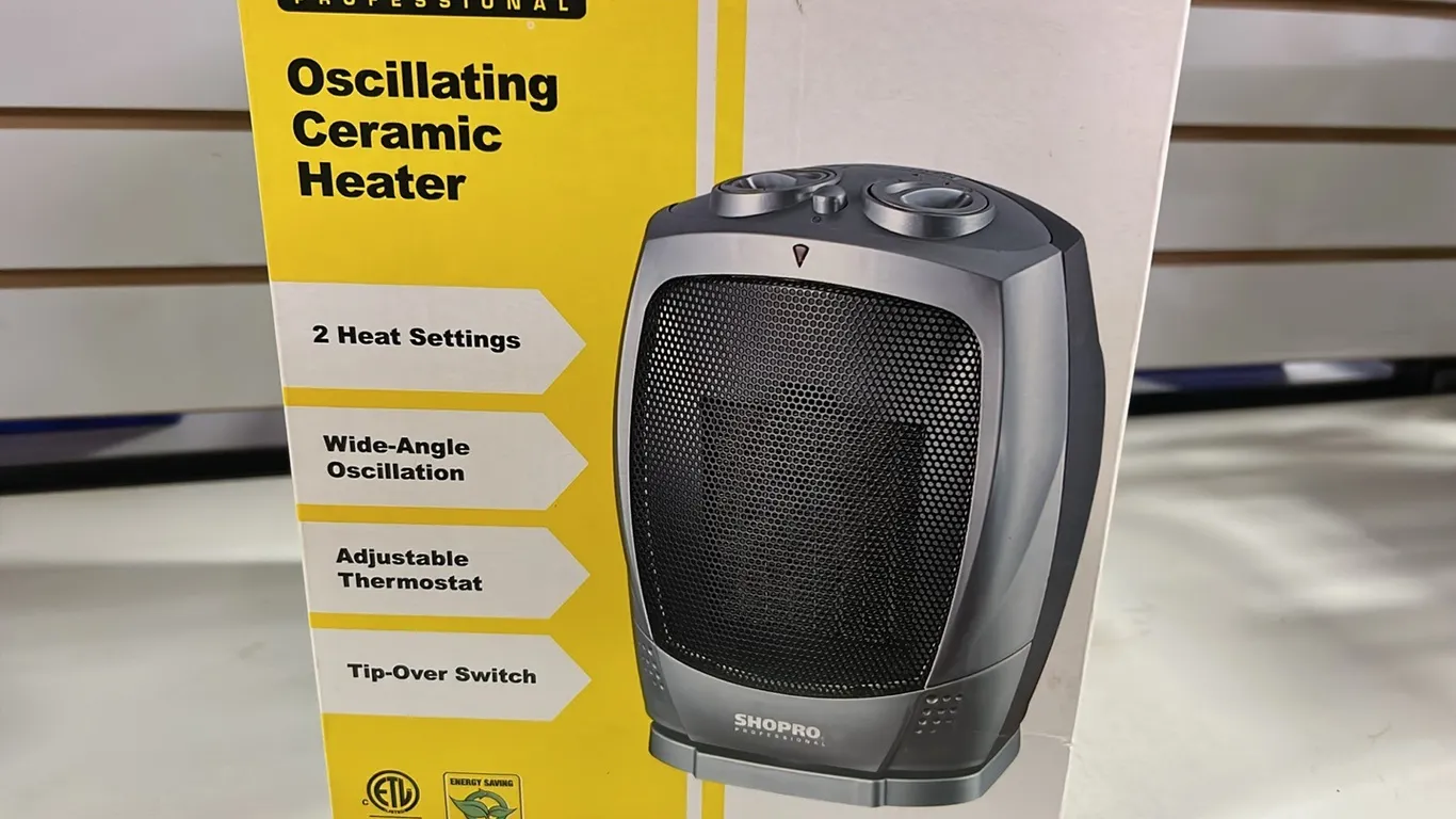 NEW/UNUSED SHOPRO OSCILLATING CERAMIC HEATER - IN BOX