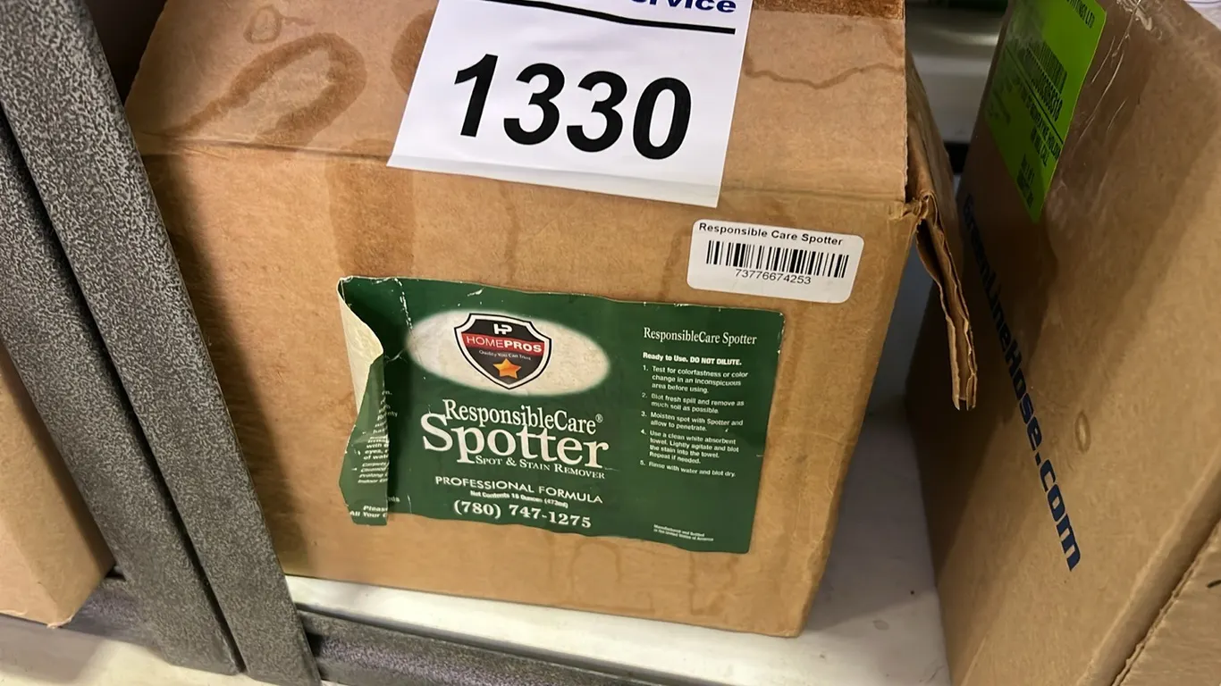 NEW/UNUSED 12 - BOTTLES OF RESPONSIBLE CARE SPOTTER STAIN REMOVER