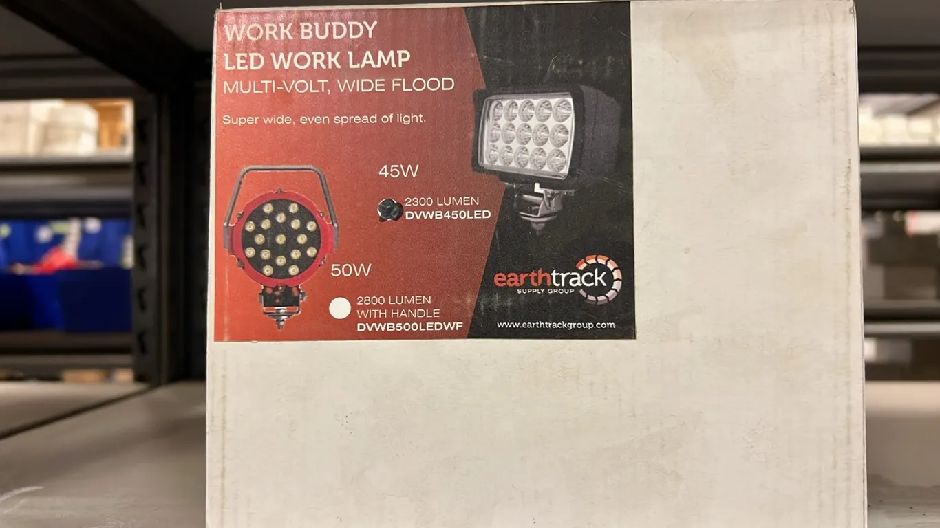 NEW/UNUSED WORK BUDDY LED WORK LAMP MULTI VOLT, WIDE FLOOD, 45W & 2300 LUMENS