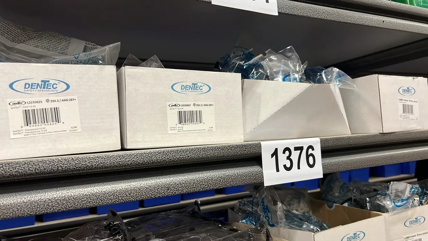NEW/UNUSED 23 SETS OF SAFETY GLASSES ON SHELF
