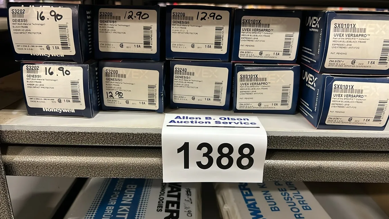 10 BOXES OF NEW/UNUSED SAFETY GLASSES