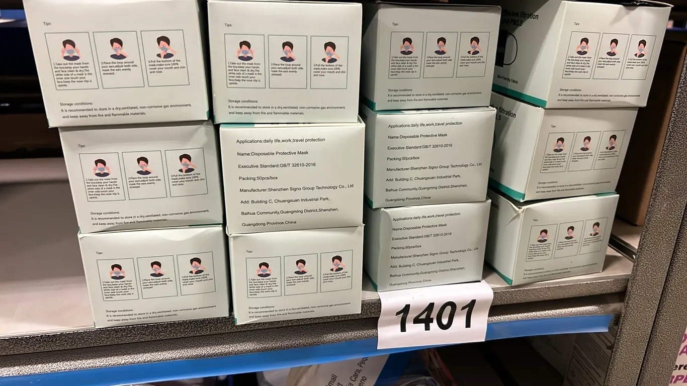 12 BOXES - NEW/UNUSED EAR LOOP DISPOSABLE PROTECTIVE MASKS