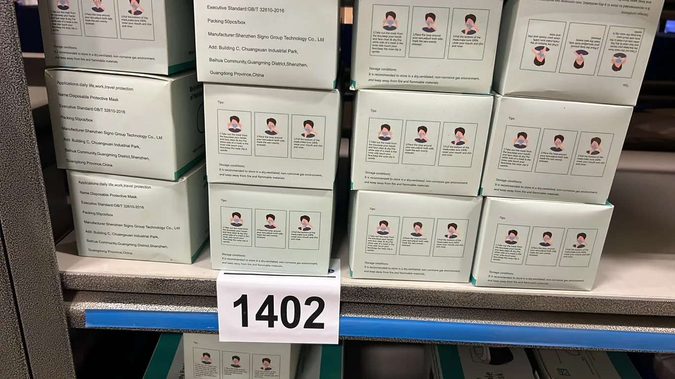 12 BOXES - NEW/UNUSED EAR LOOP DISPOSABLE PROTECTIVE MASKS
