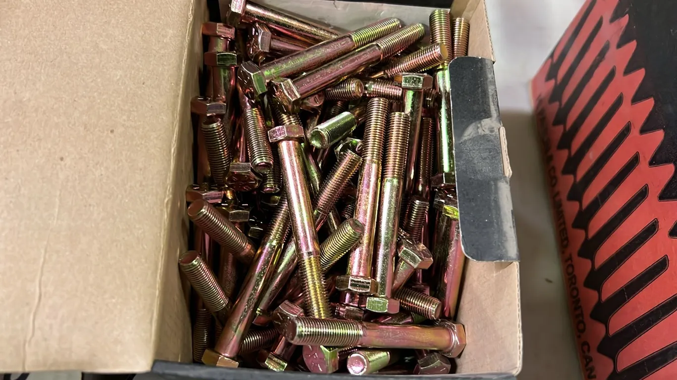 NEW/UNUSED BOX OF 3/8"X3" GRADE 8 FINE THREAD BOLTS