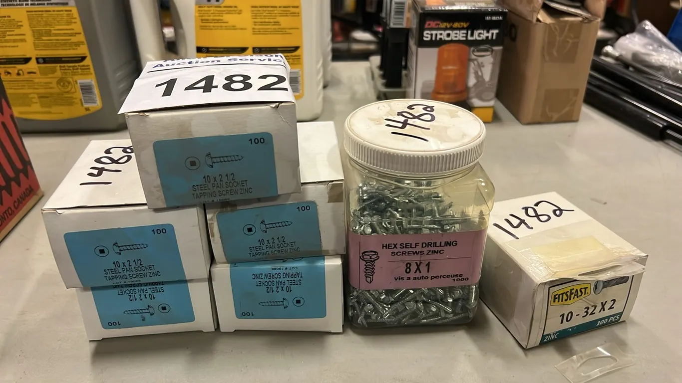 ASSORTED NEW/UNUSED SELF DRILLING SCREWS & MACHINE SCREWS
