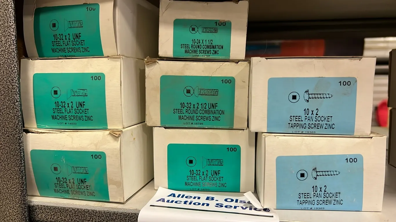 ASSORTMENT OF NEW/UNUSED ZINC MACHINE SCREWS & ZINC TAPPING SCREWS