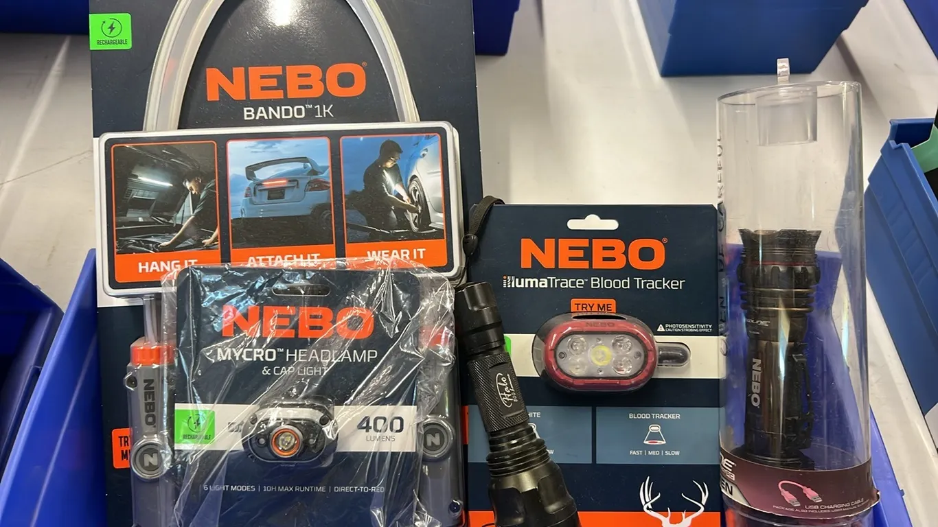 NEW/UNUSED AUTOMOTIVE LED LWORK LIGHT, FLASHLIGHT, HEAD LAMP, BLOOD TRACKER & MORE