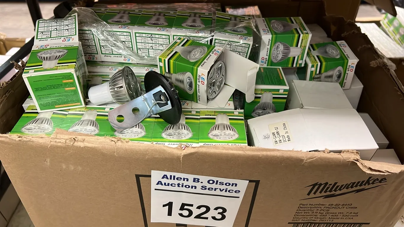 LARGE BOX w/ 2 - NEW/UNUSED ASSORTED LIGHTS & FIXTURES