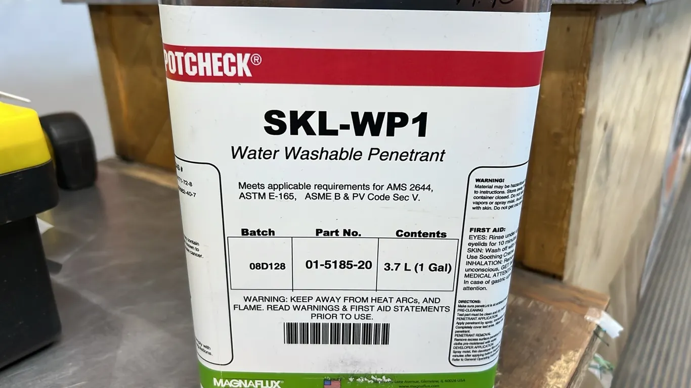 2 - NEW/UNUSED SKL-WPI WATER WASHABLE PENETRANT FOR WELDING INSPECTIONS