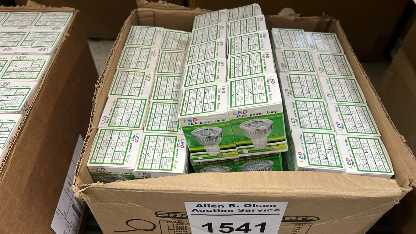 12 - CARTONS OF NEW/UNUSED 8-96 HIGH POWERED LED LAMPS