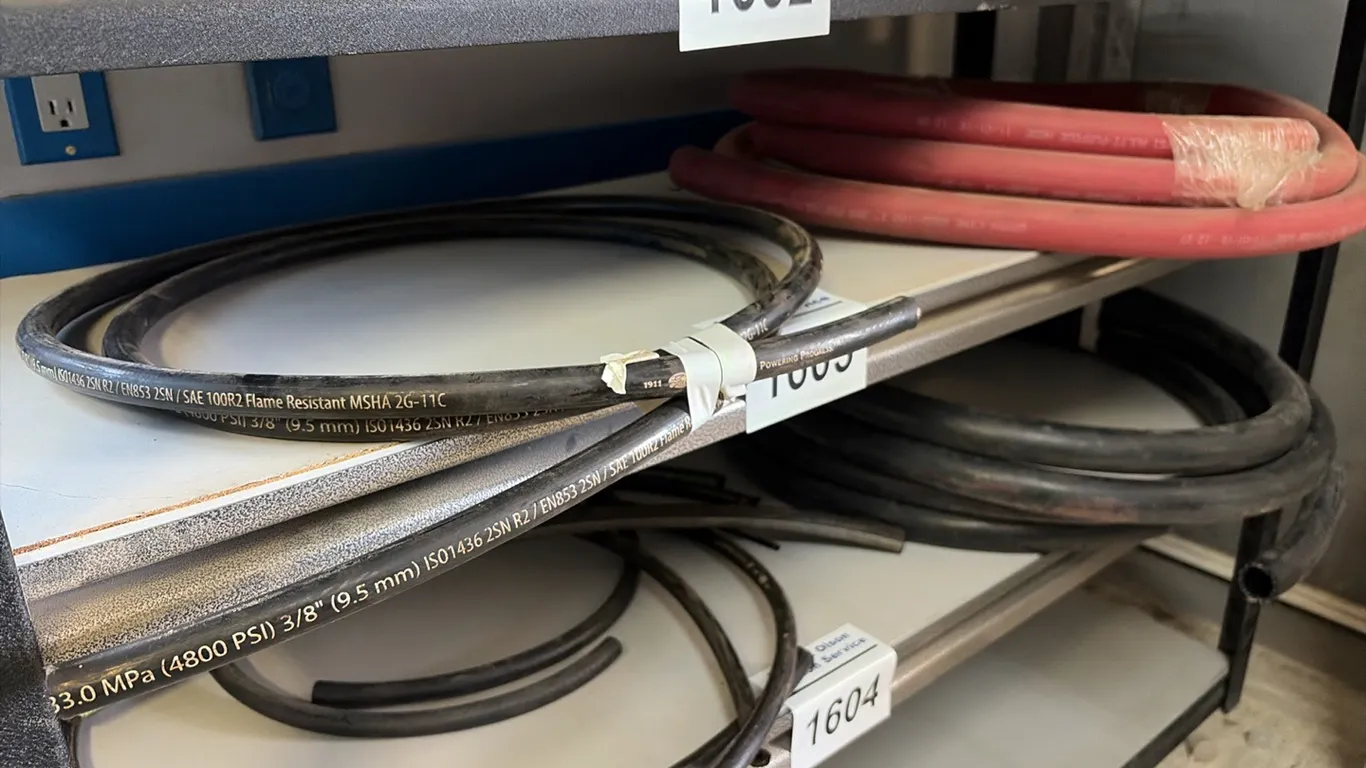 NEW/UNUSED COIL OF 3/8" DOUBLE BRAIDED HY HOSE & COIL OF 1" HEATER HOSE