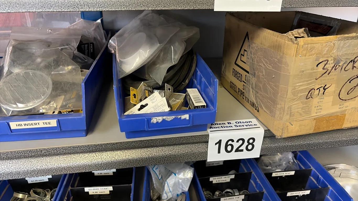 NEW/UNUSED BOX OF 1/4" CROSS CONNECTORS, 2- TRAYS OF UNICOIL BEND STRAIGHT HOSE SPRINGS 5/16", 3/8" 1/2" & SOME RUBBER SEALS