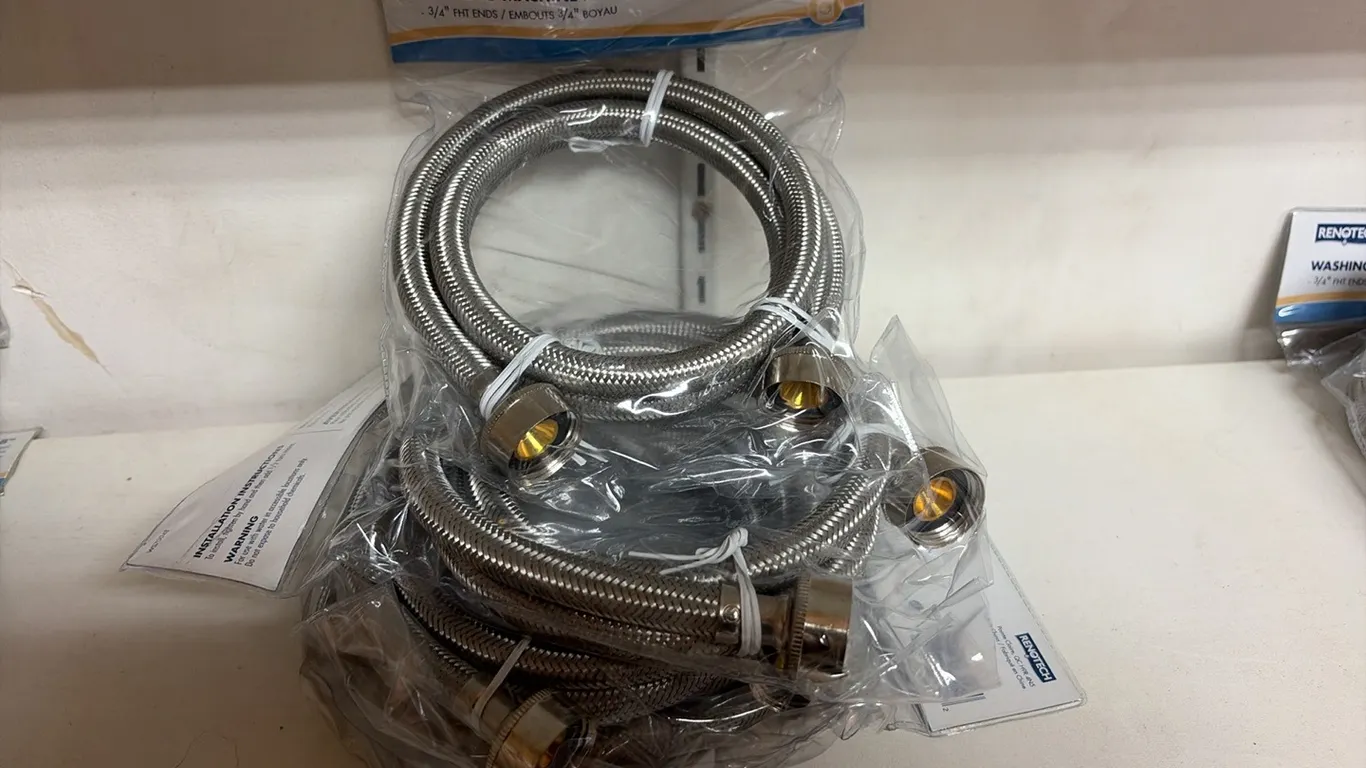 NEW/UNUSED 4 - 48" BRAIDED STAINLESS STEEL WASHING MACHINE HOSE