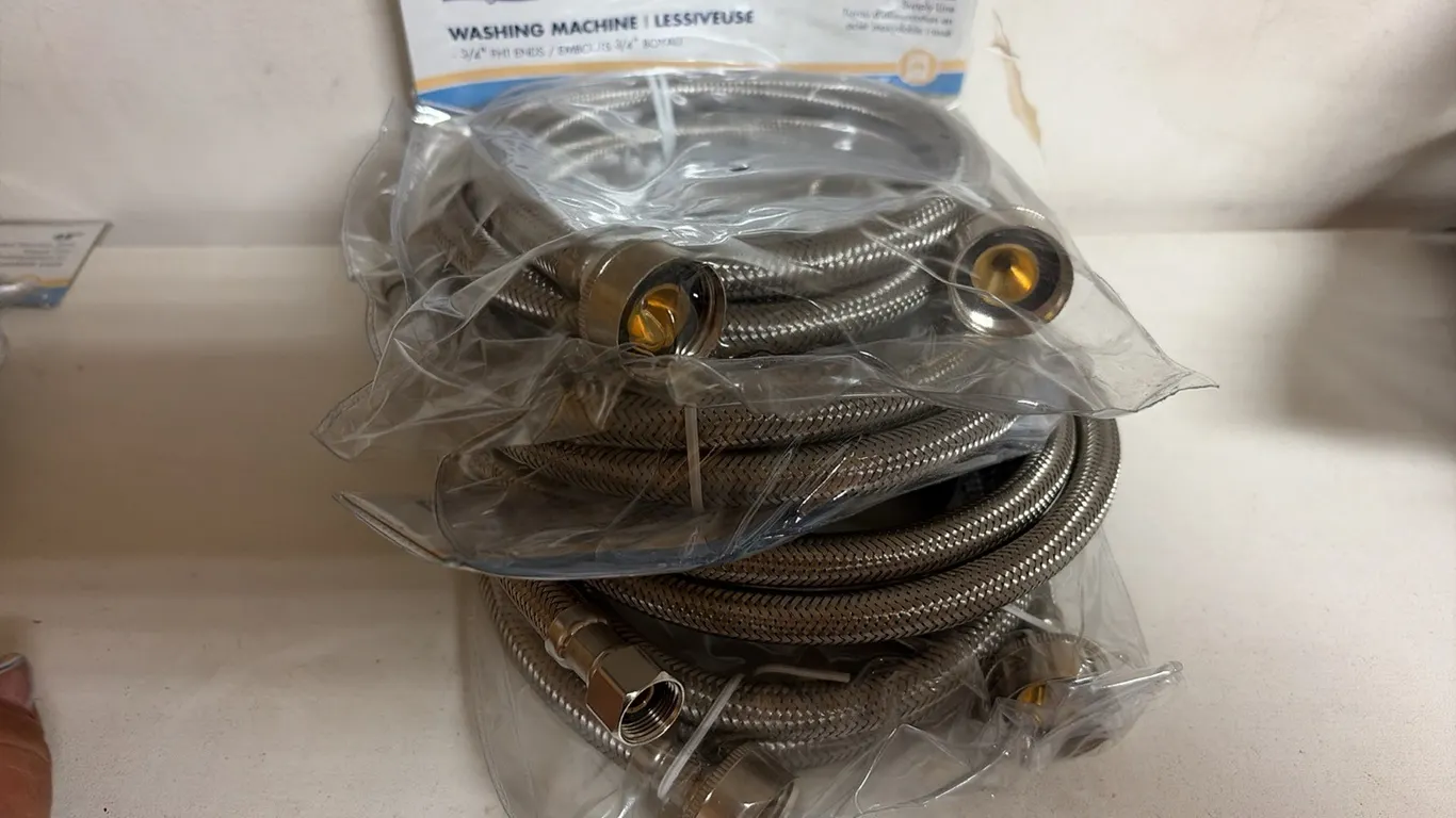 NEW/UNUSED 4 - 48" BRAIDED STAINLESS STEEL WASHING MACHINE HOSE