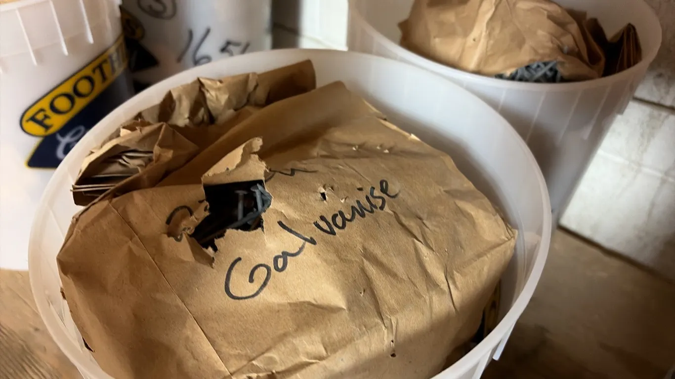2 - NEW/UNUSED PAILS CONSISTING OF 3 BAGS OF 2" NAILS