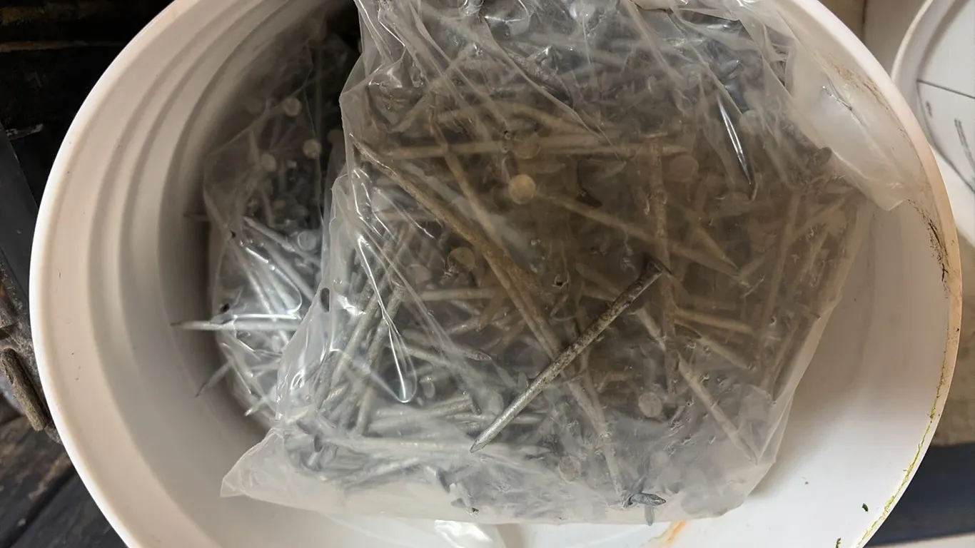 NEW/UNUSED 2 PAILS CONSISTING OF 3" NAILS
