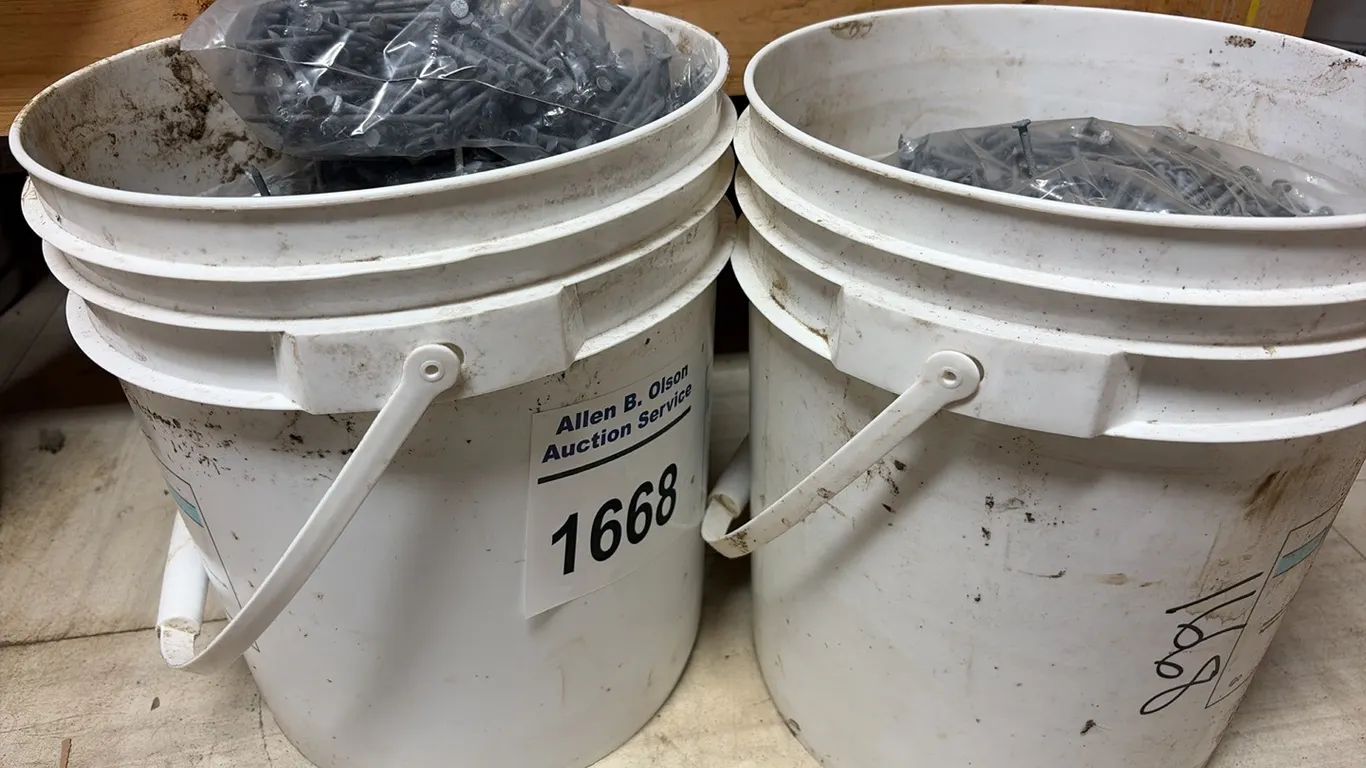 NEW/UNUSED 2 - PAILS CONSISTING OF 3" NAILS