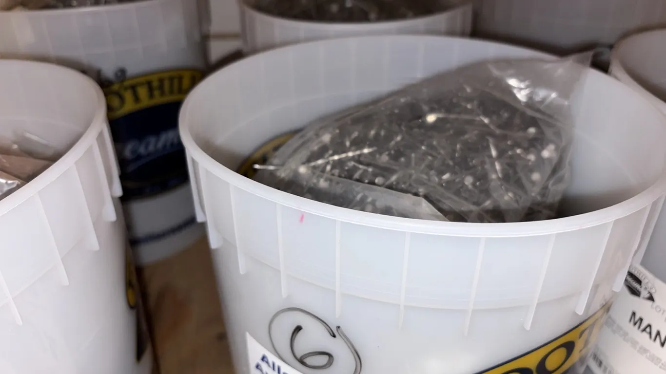 NEW/UNUSED ONE PAIL CONSISTING OF 1 1/2" ARDOX NAILS & ONE PAIL CONSISTING OF 2 1/2" NAILS