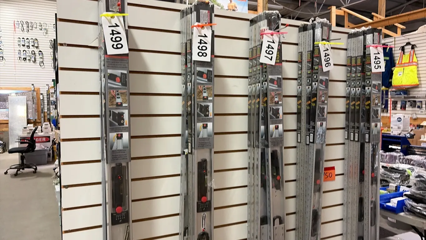 END PC DISPLAY RACK w/ HOOKS 76"H x 53 1/2"L