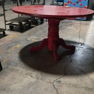 54"x30" Round wooden table (no other contents included)