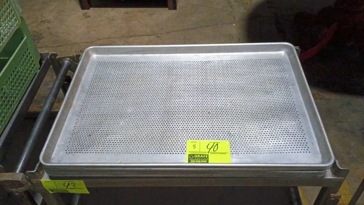 Perforated Aluminum sheet pans (No other contents included)