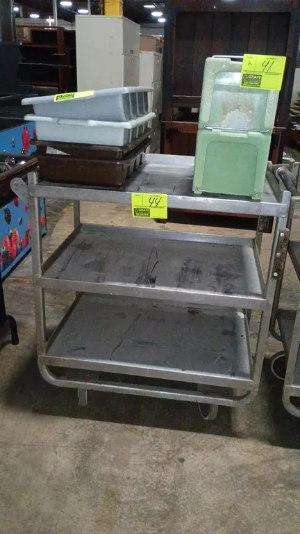 32"x18"x34" Aluminum 3 tier portable cart (No other contents included)