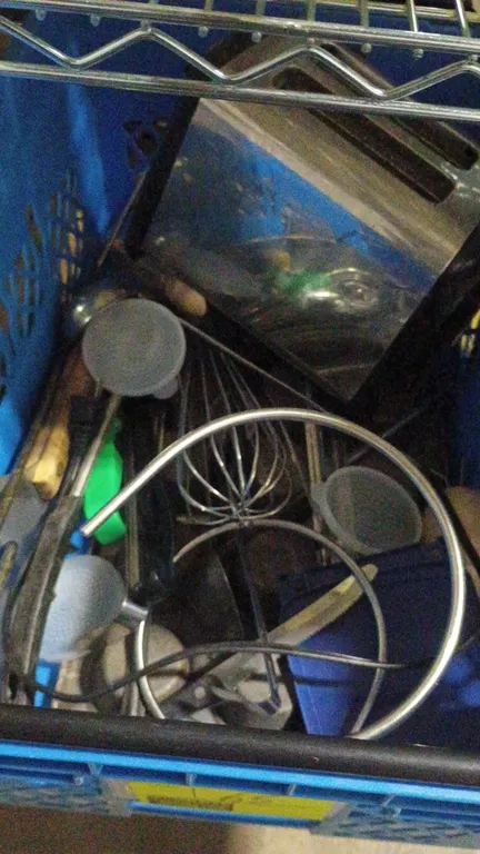 Assorted Kitchen utensils Whisk,Toaster,and Ladel