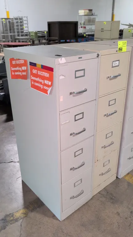 15"x52"H Metal 4 tier filing cabinet