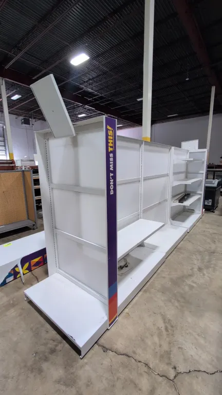 (2) 67"x37"x72" and (1) 49"x37"x72" Metal portable merchandise racks