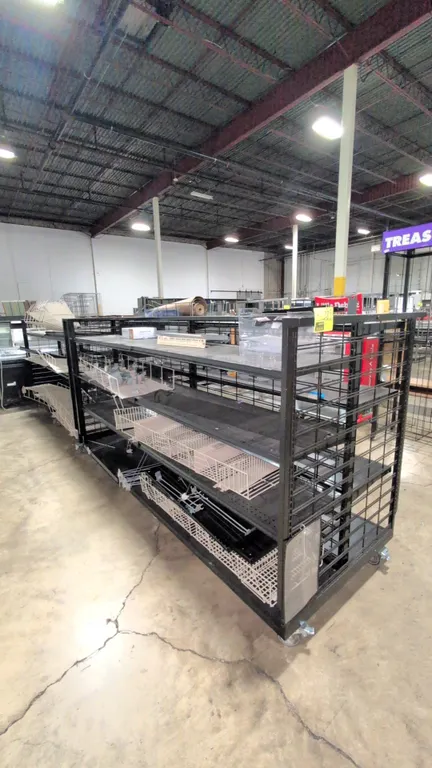 103"x39"x55" Metal portable double sided merchandise racks including merchandise supplies