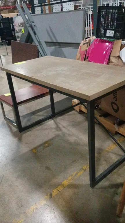 48"x24"x30" Desk with metal frame and wood top