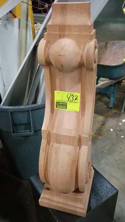 9"x10"x34" SUPER JUMBO TRADITIONAL WOOD CORBEL RED OAK