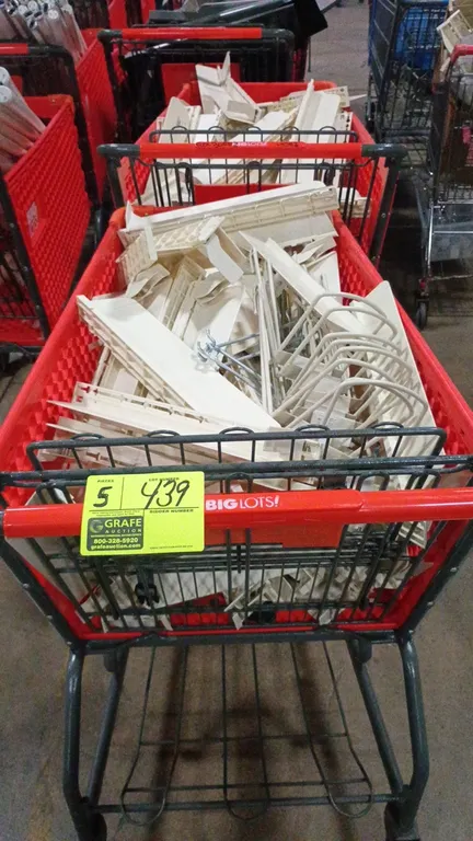 Poly shopping carts with metal frames (Shelfing parts included)