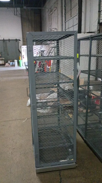 46"x24"x75" Metal portable locking cage with shelves