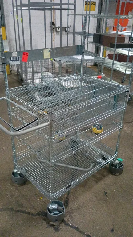 36"x24"x42" Chrome Portable 4 Tier rack