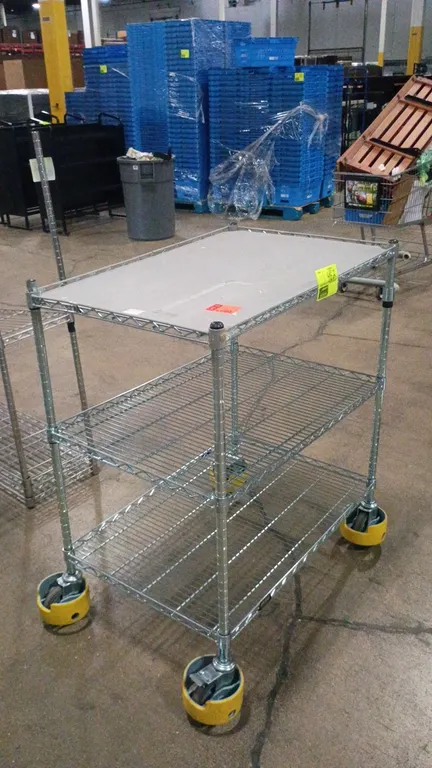 36"x24"x42" Chrome Portable 3 Tier rack
