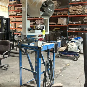SonicAire 1.0 industrial vaneaxial blower fan. Features motorized oscillating head assembly and 1.0 HP motor. S/N: 2014013102. Electrical: 230V, 60 Hz