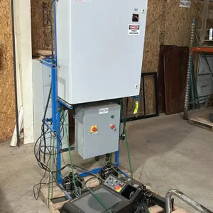 MachMotion CNC control system assembly. Includes main high-voltage electrical enclosure, secondary Electrical Controls NW enclosure, operator interfac