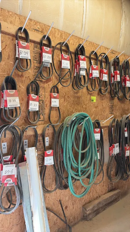Lot of assorted Bando Premium V-belts. Includes various A-series and B-series sizes including A-50, A-54, B-34, B-48, B-52, B-87, and others. Note: Gr