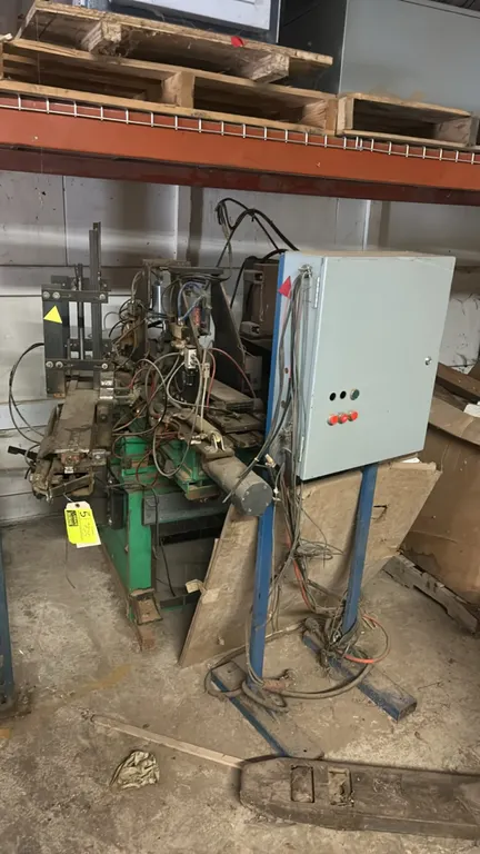 Industrial machinery package. Includes custom machinery station with control panel, (2) 2-sided woodworking planers, metal control enclosures, and Sei