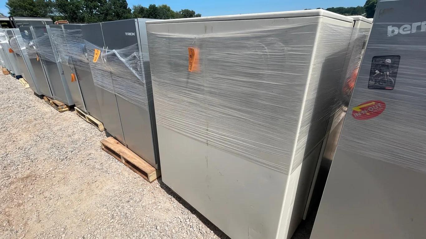 (3) Metal Four Drawer File Cabinets