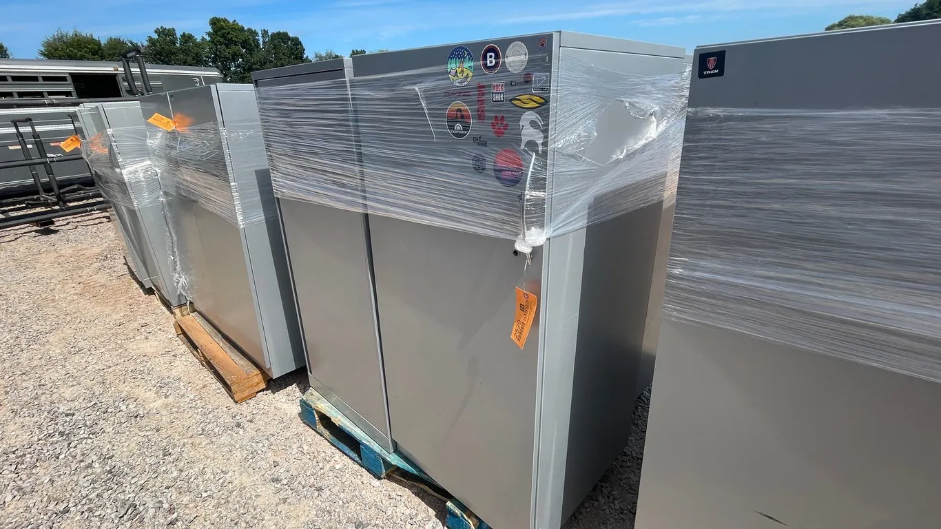 (4) Metal Upright Storage Cabinets