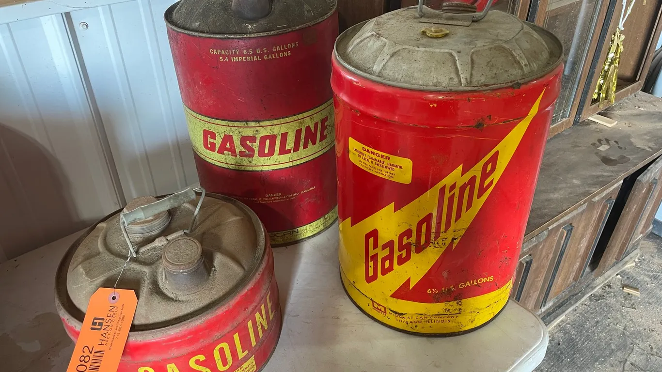 (3) Vintage Gas Cans