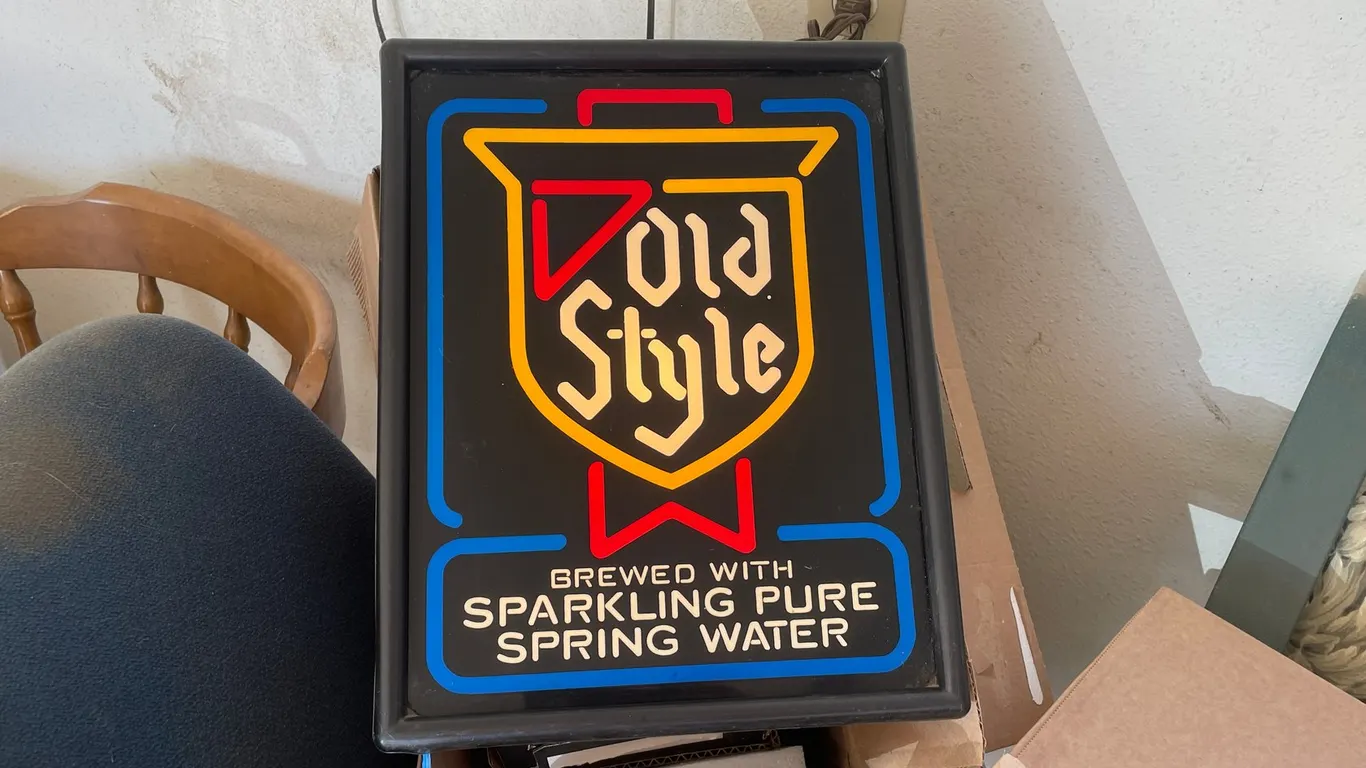 Old Style Plastic Light Up Sign