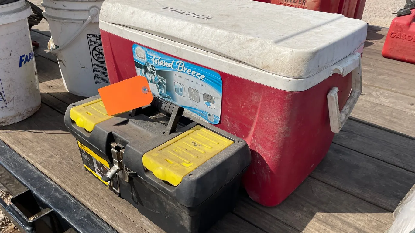 Tool Box, Cooler and Content