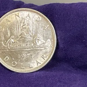 1937 Silver Canadian Dollar