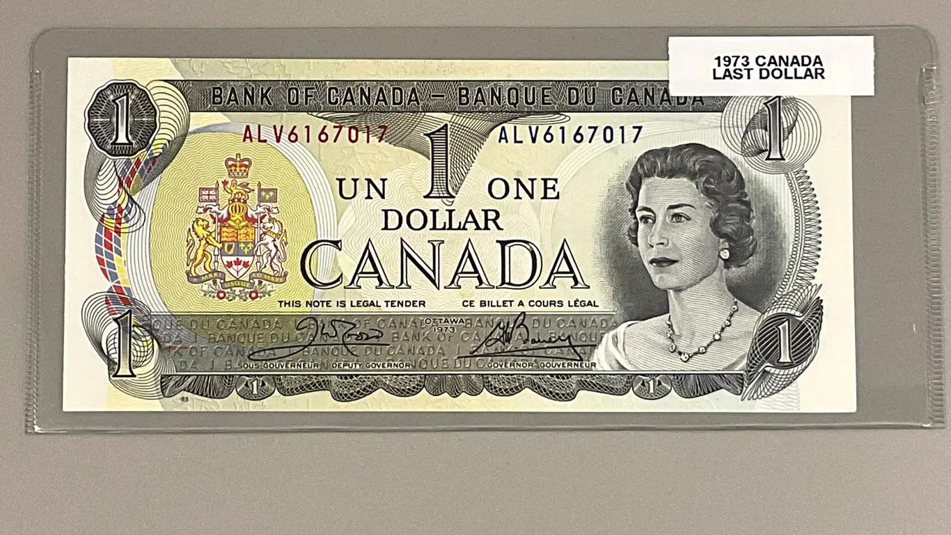 1973 UNC Canadian One Dollar Note